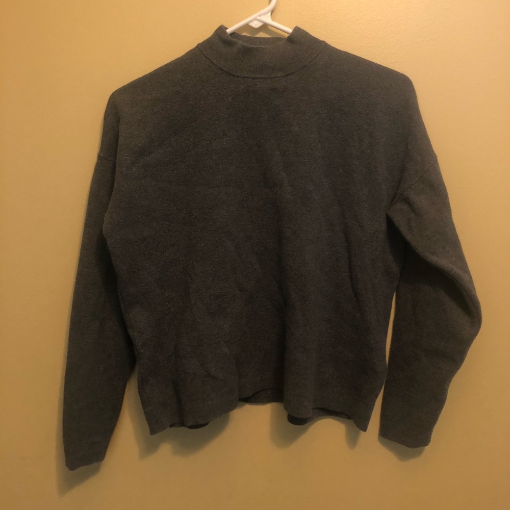 Gray mock sweater